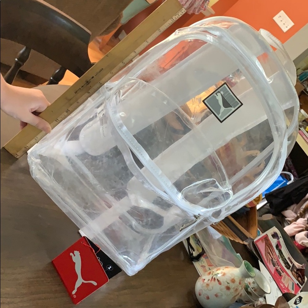 Puma clear white book bag